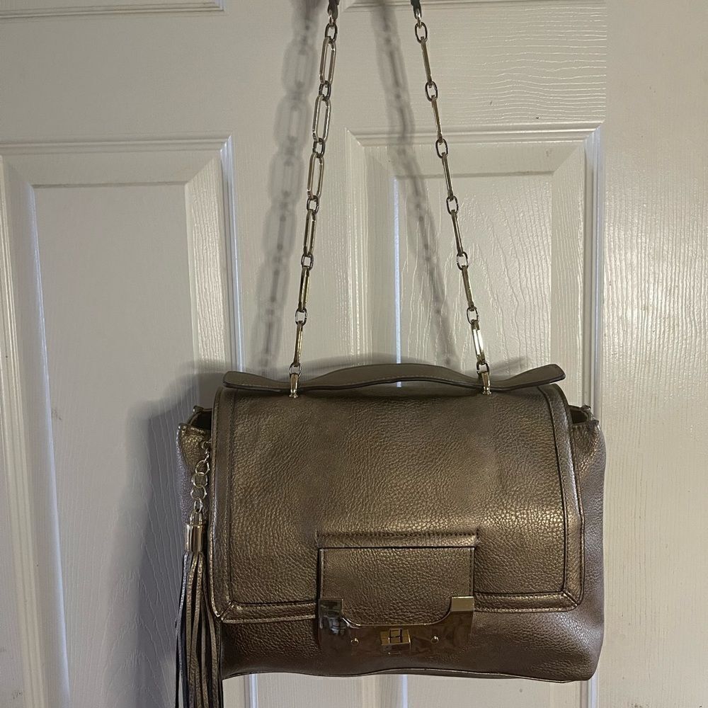 Kate Landry metallic bronze multi function should… - image 11